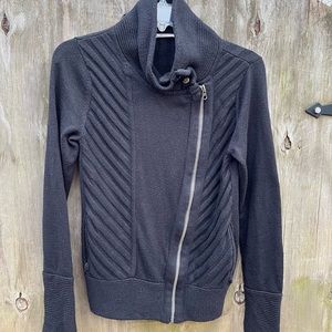 Athleta Mission Moto zippered cardigan small S